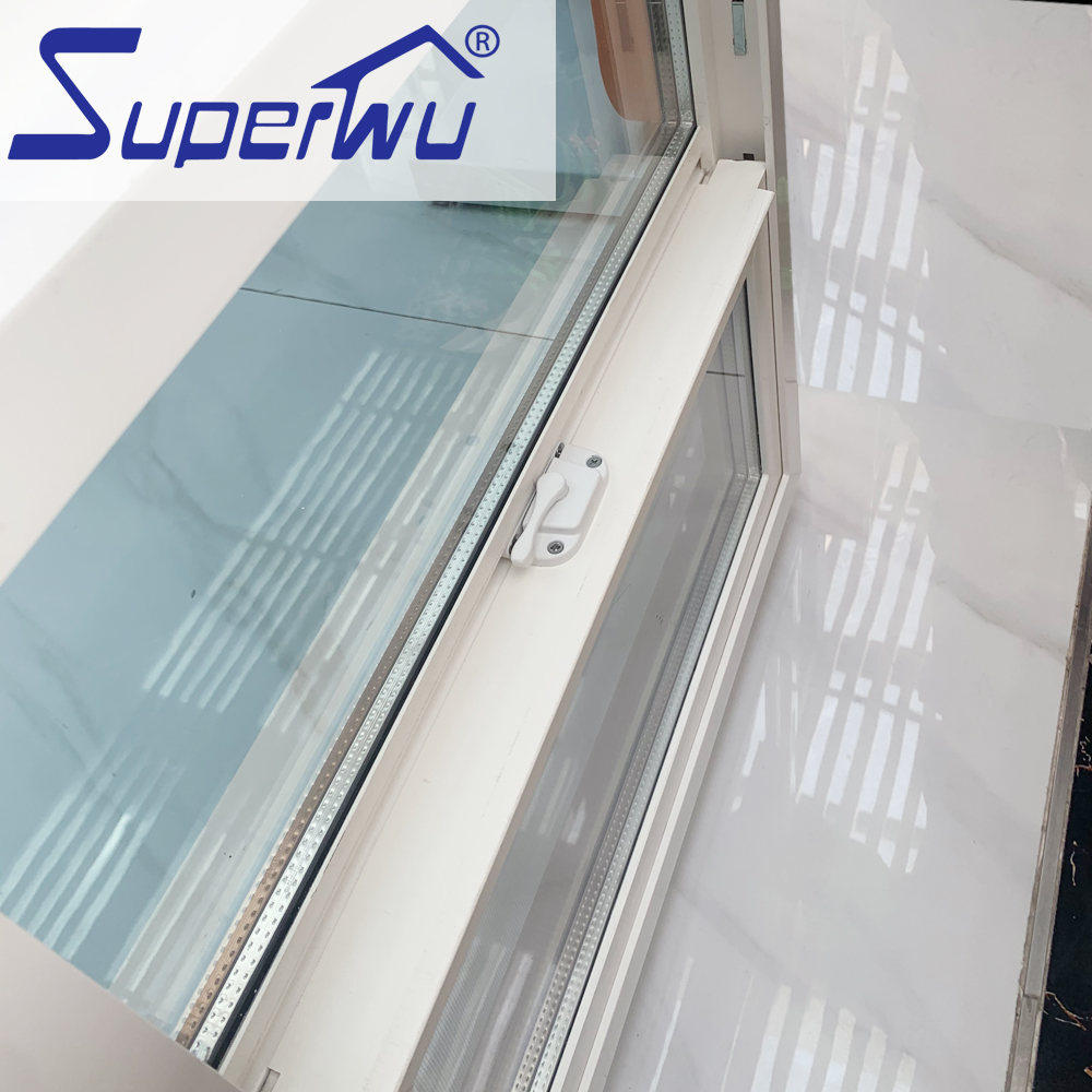 UPVC Thermal Insulation Hurricane Proof NFRC NOA FPA AS2047 Hotel  Aluminum Single Hung Window with 10 years warranty