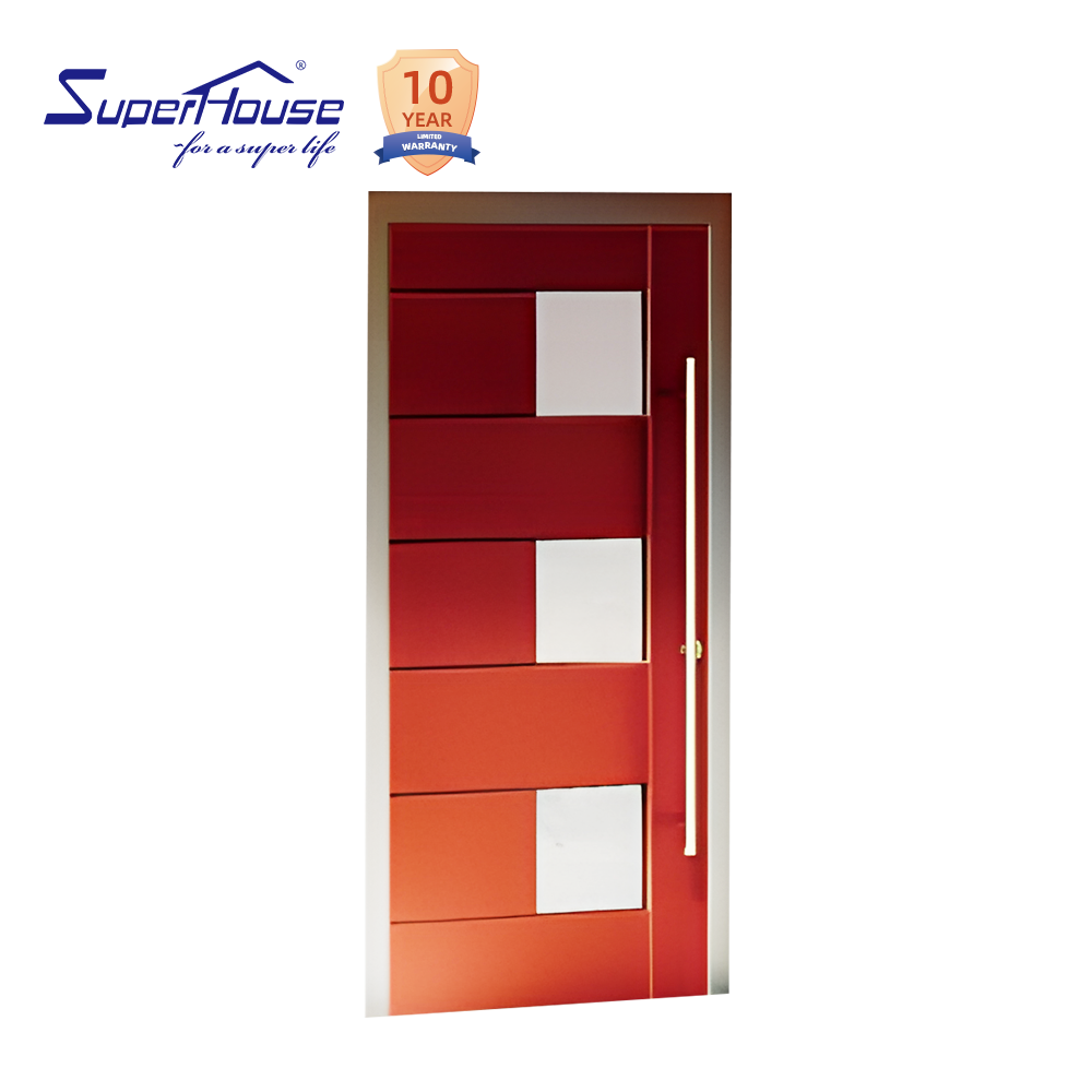 Sound Insulated Aluminium  Entry Door Smart Lock Black Front with Security Mesh  Fitting Slim Curved Top  Modern Style