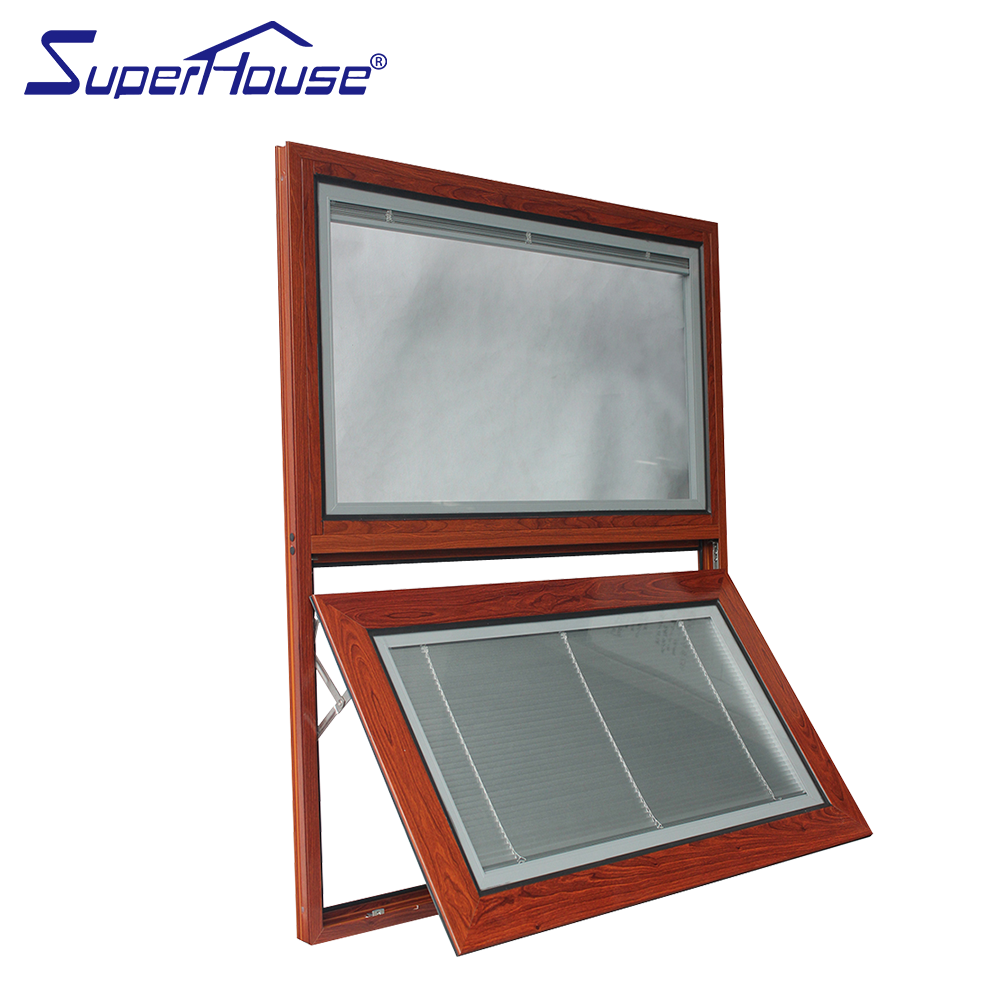 Customize American Awning Windows with Fixed windows Hurricane Proof Low-E Glass Windows Double Glazing Awning Windows