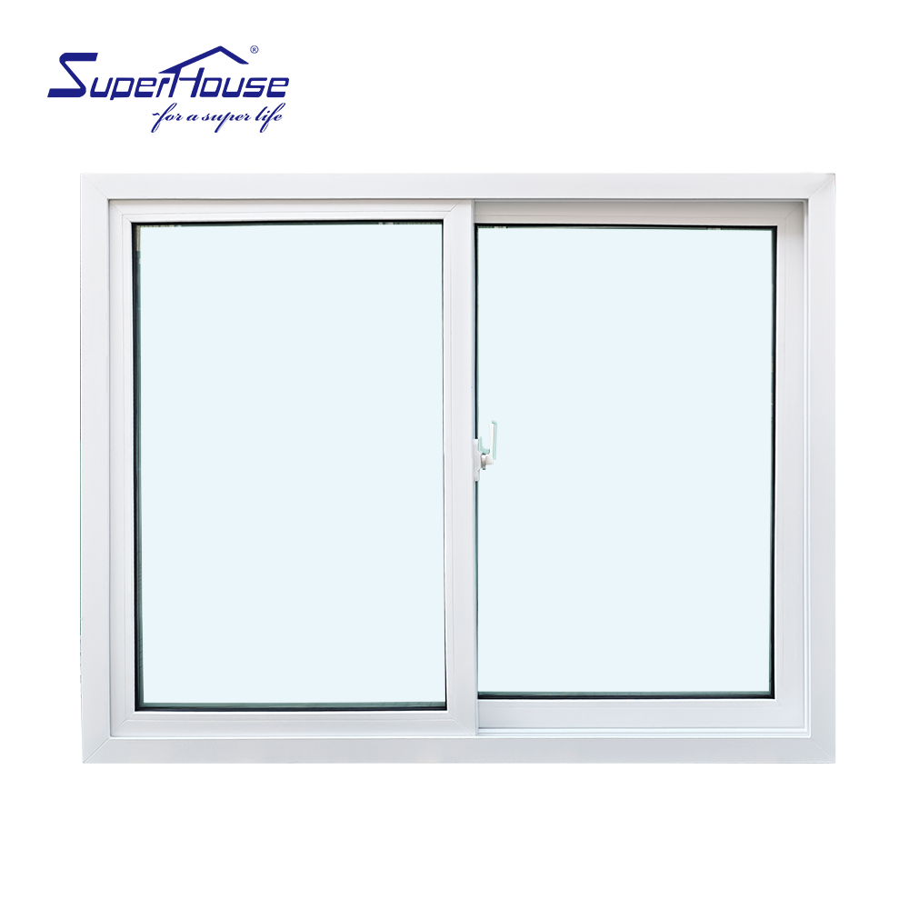 USA NFRC rated Vinyl sliding window high energy saving insulated tempered double low-e glass horizontal roller window