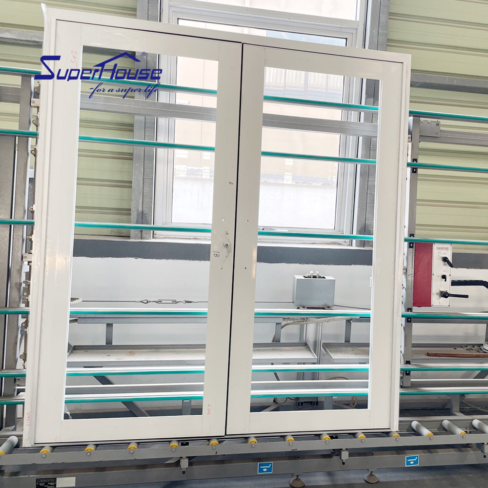 Store Front Storm Door Aluminum Side Opening for Commercial Buildings and Hotels Finished Surface Push Commercial Door