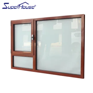 Superhouse Good Quality Waterproof Soundproof Double Tempered Glass Tilt and Turn Windows Inward Aluminum Tilt and Turn Window