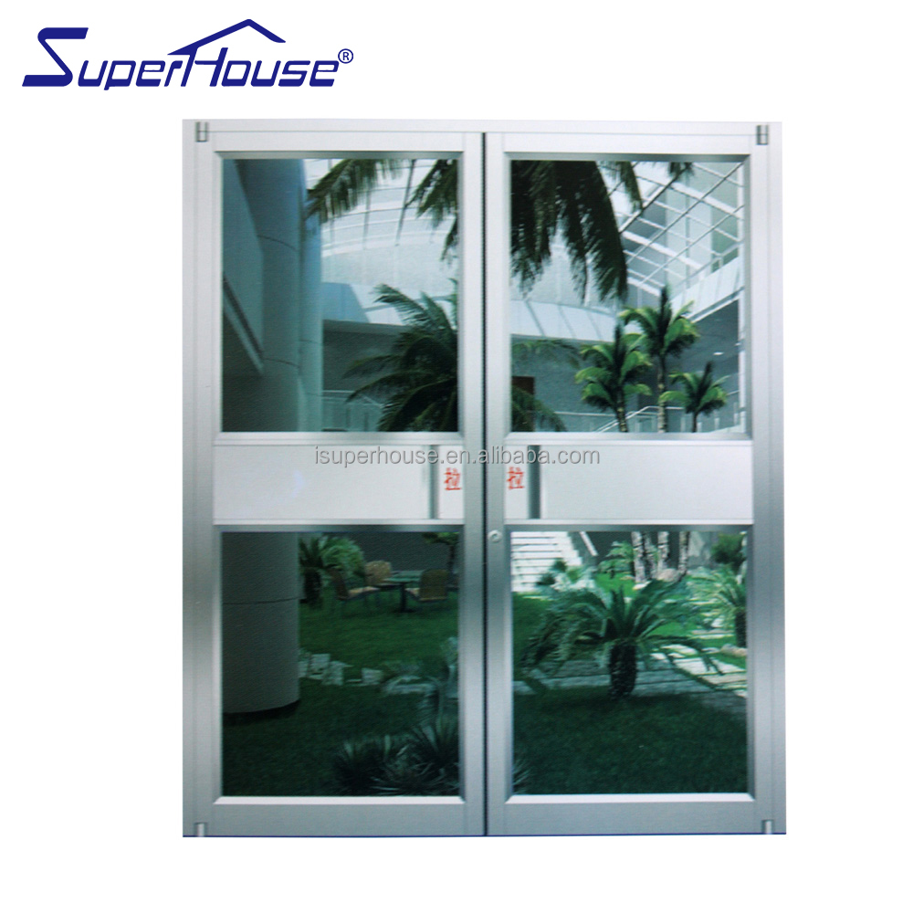 Commercial Hotel Shop Automatic Sensor Entrance Door Aluminum Double Glazing German Hardware 10 Years Warranty Energy Star