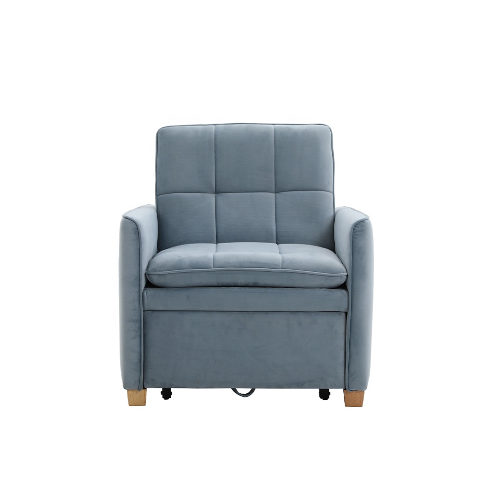 Soft Small Single Leisure Sleeper KD for Small Space Multi-function Foldable Chair Sofa Bed for Apartment