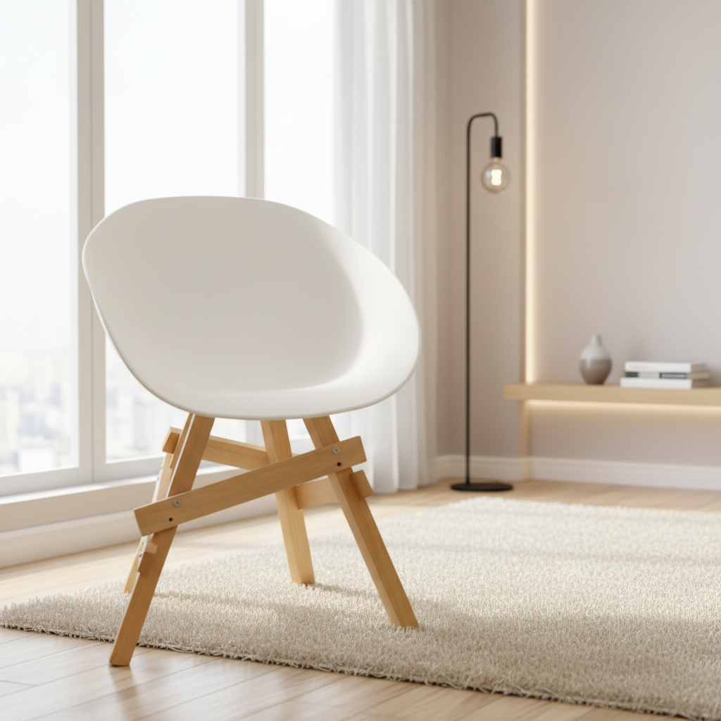 Modern Minimalist Design Plastic Restaurant Dining Chair with Disassembly Feature
