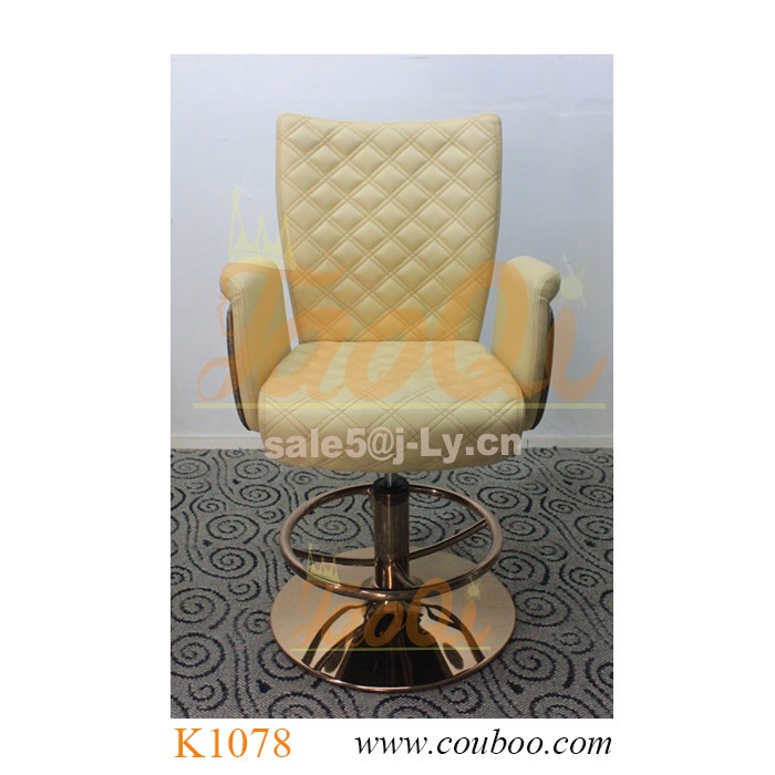 K1078 Casino Chair High Quality Upmarket PU Leather Metal OEM Modern Furniture Chrome Gaming Slot Poker Roulette Bar Stool