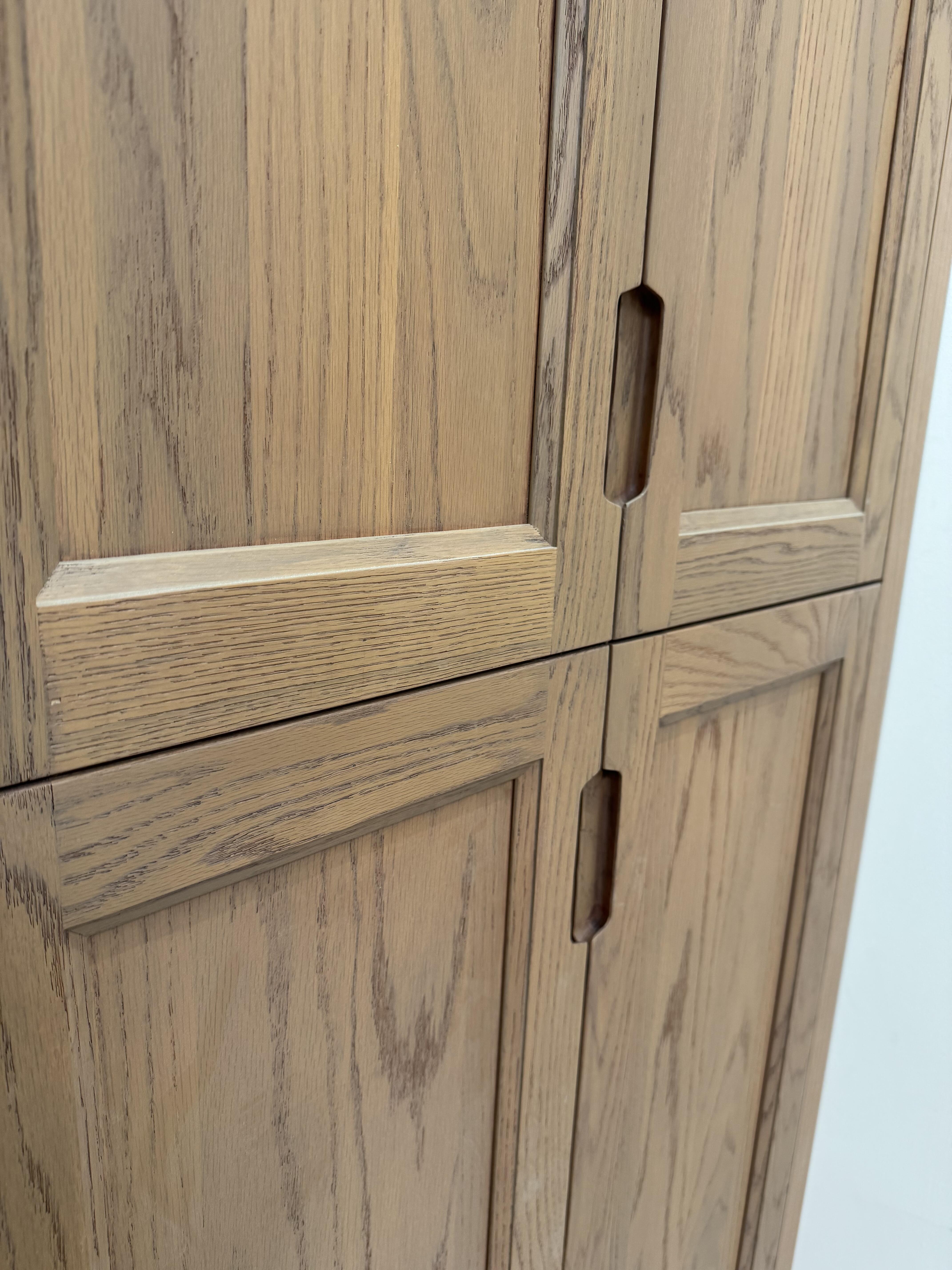 Custom Built-in Wardrobe Nordic Oak Minimalist Bedroom Closet Modular Storage Cabinet for Hotel Apartment Project