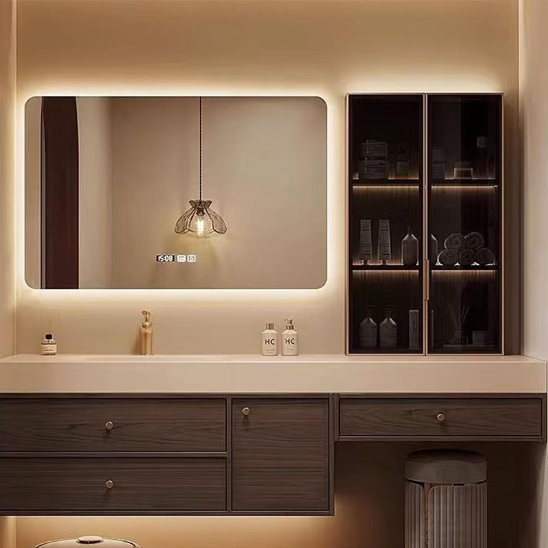 Factory Wholesale Floor-standing Bathroom Dressing Table Modern Wash Basin Bathroom Cabinet Waterproof Countertop Hotel Villa