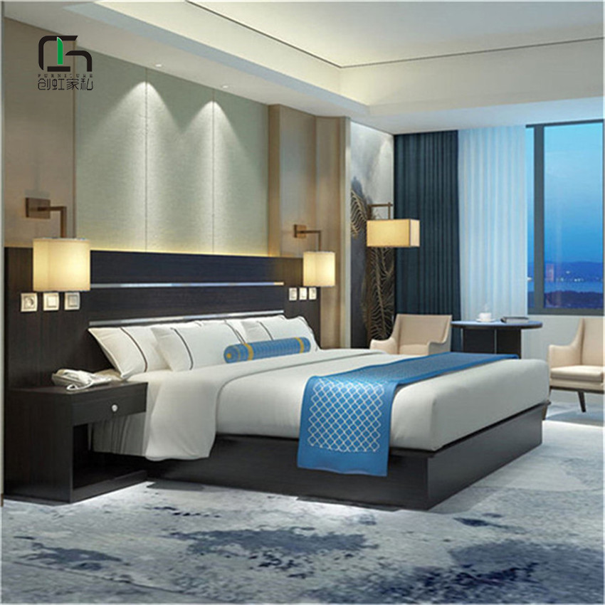 Factory Custom High End Modern Indonesia Bedroom Set Hotel Furniture Design in China