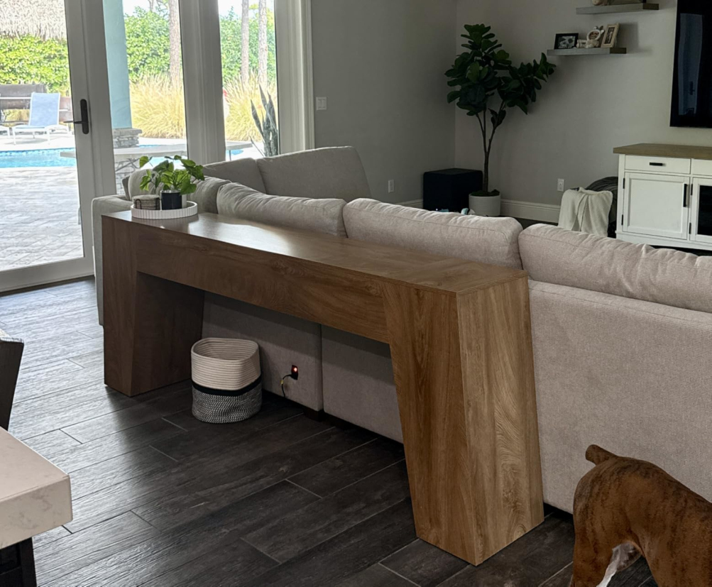 Extra Long Sofa Console Table, Large Farmhouse Wood Behind Couch Table, Modern Accent Entrance Table for Foyer Hallway Entryway