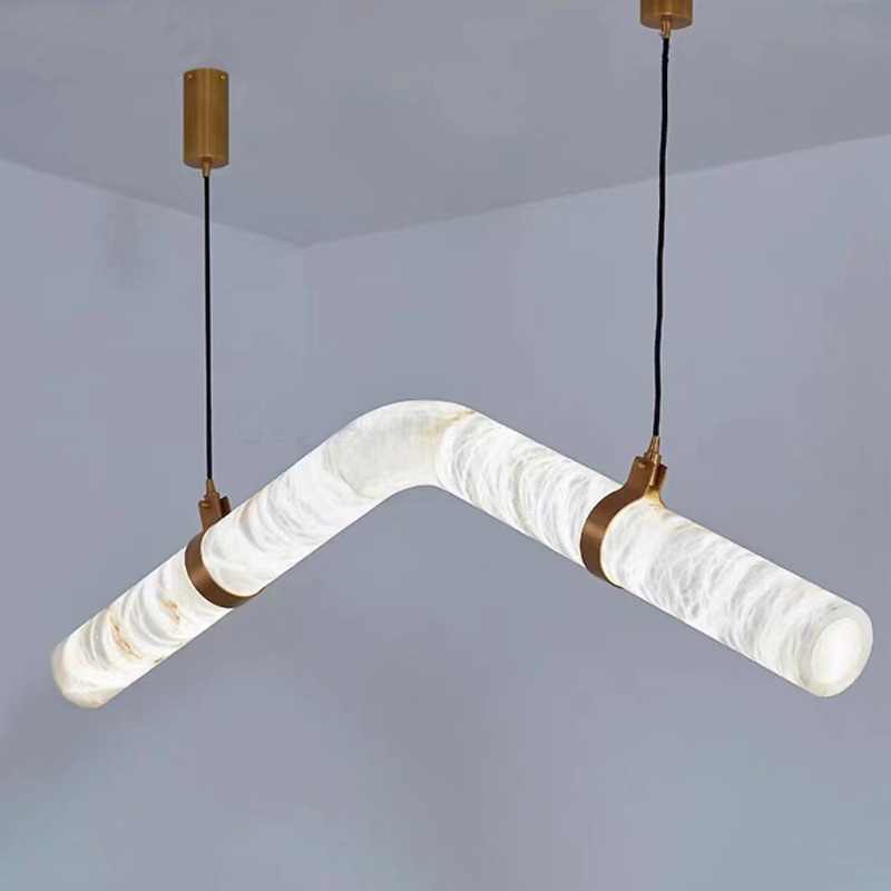 Factory Wholesale Spanish Alabaster Marble Hotel Home Villa Modern Luxury Indoor Led Chandelier