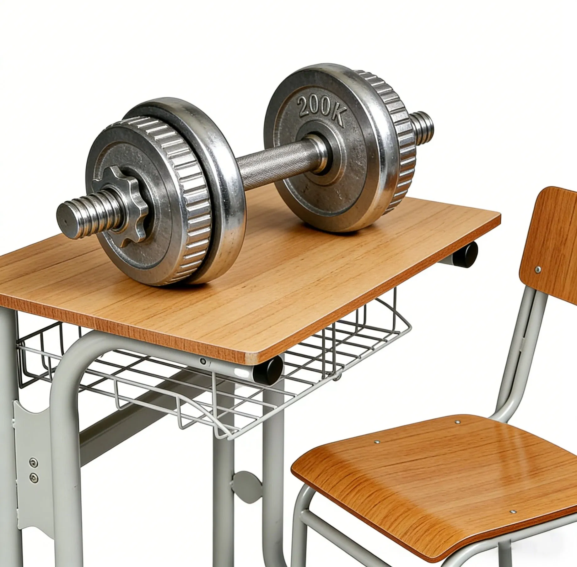 Durable Wooden School Desk Table and Chair Set for Student Modern Classroom Home Office Use Children Kindergarten Furniture