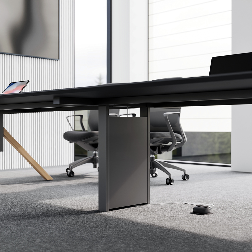 Modern Large Modular Conference Table For Home School Office Meeting Room Fashionable Wooden Material For 4 8 10 12 People