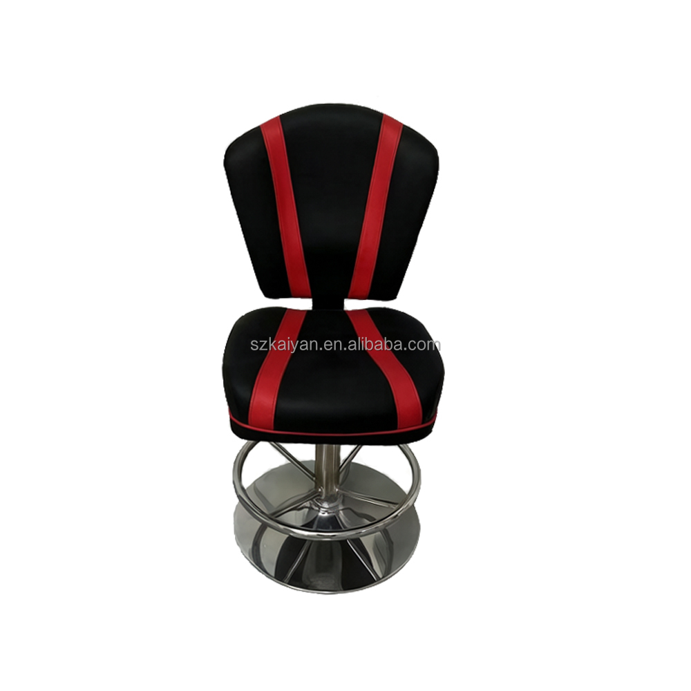 KYET Adjustable Black Metal Bar Chairs with 1 Year Warranty Stylish for Game Rooms and Gamblers for Compatible