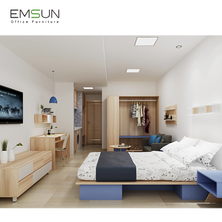 Modern Bed Room Furniture Bedroom Set , Modern New High Gloss Painting MDF Home Furniture Bedroom Set