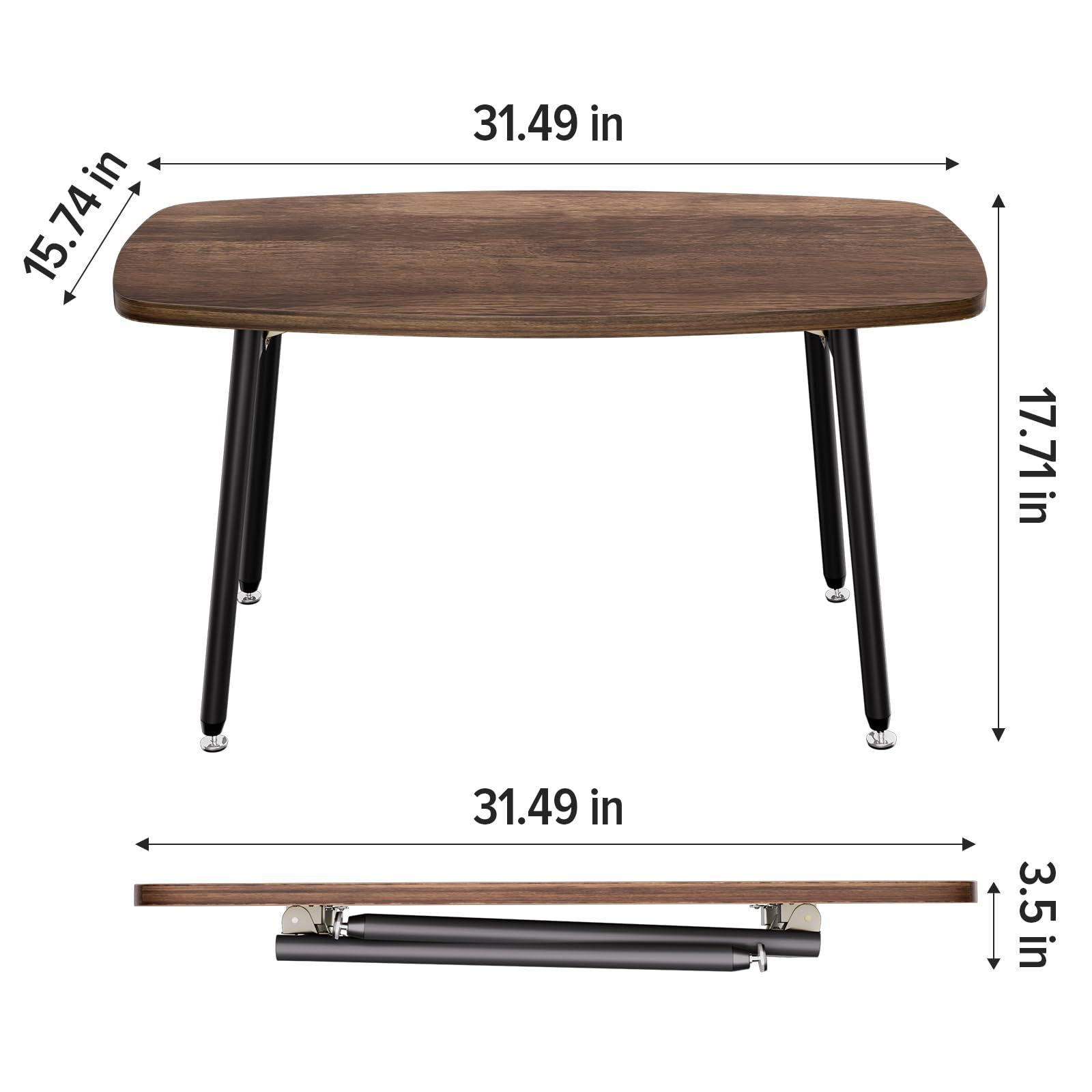 Modern Adjustable Coffee Table Detail 2