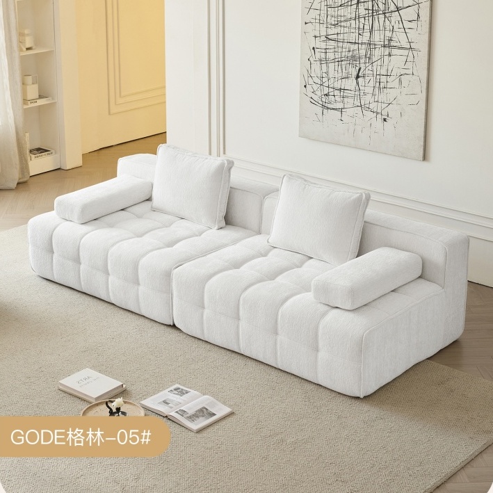 Boneless Lazy Sofa with Full Sponge Compact Design Velvet Fabric for Small Apartments Vacuum Compressed Module for Villa Use