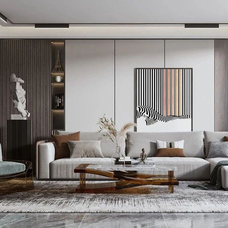Modern Minimalist Style Customizable Home Furniture Wooden Living Room Kitchen Collection Furniture Manufacturer for Apartment