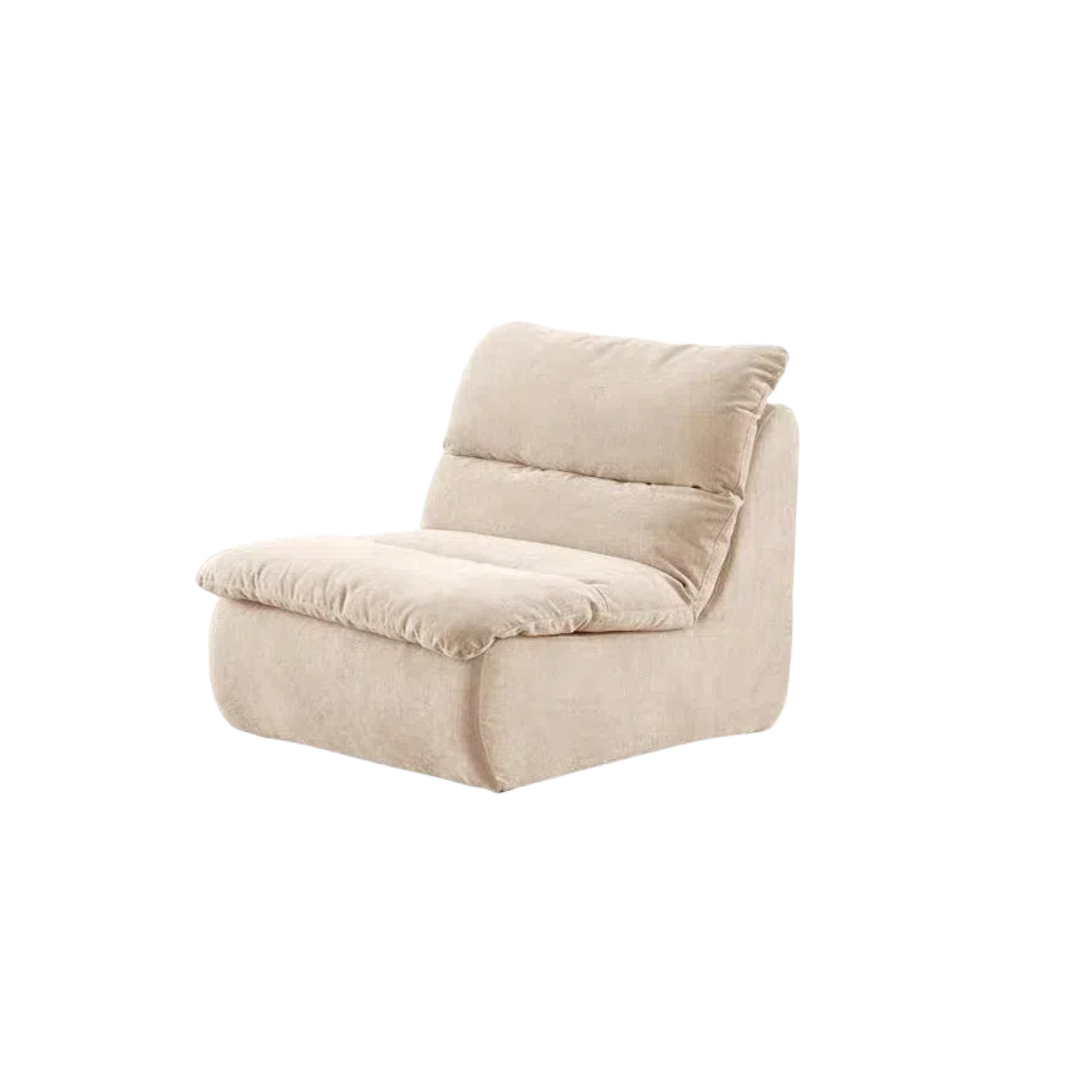 Modern Cream Single Small Modular Sofa Vacuum Compressed Design for Hotel and Warehouse Use Simple Living Room Accessory