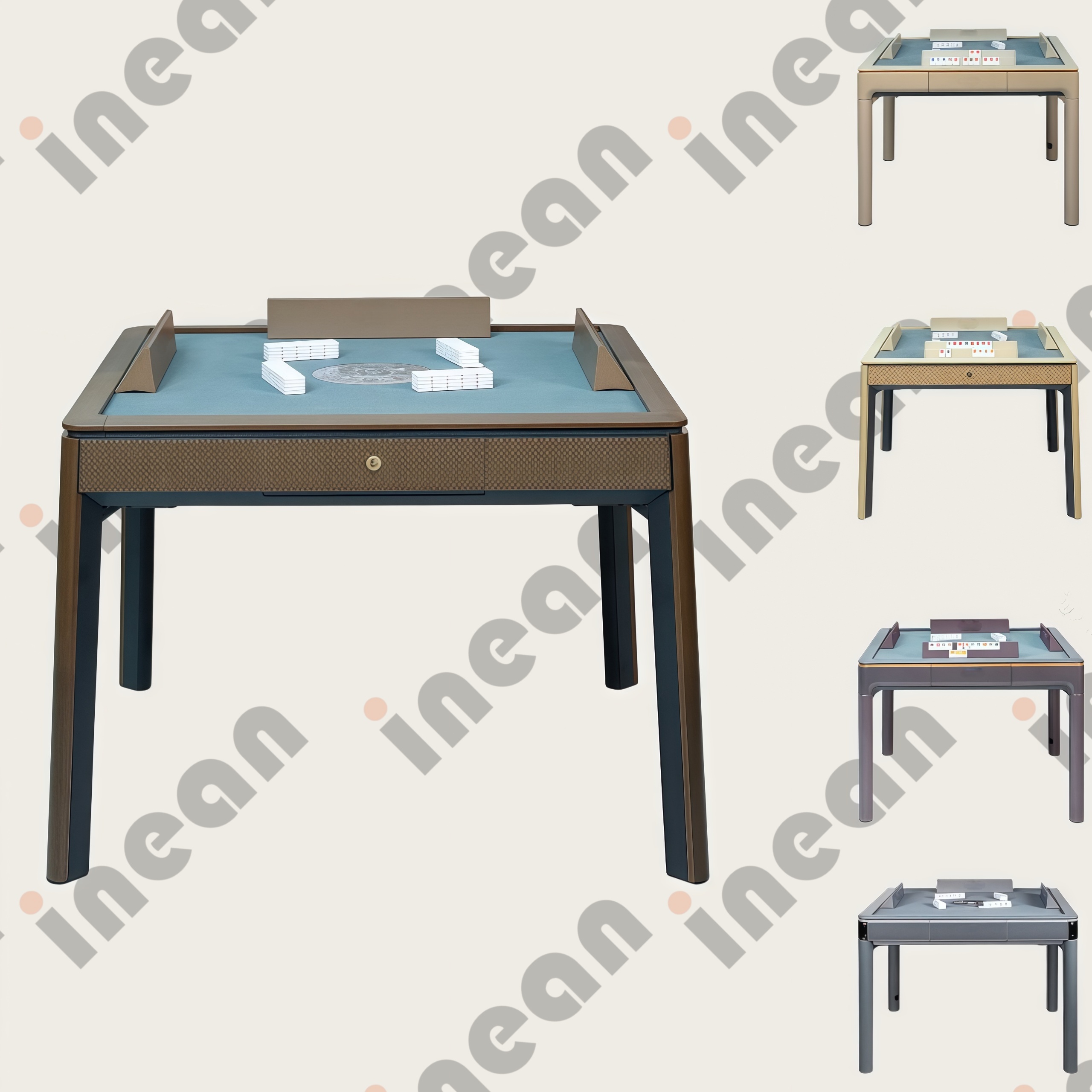 Inean Play Automatic Shuffle Okey Rummy Board Game Table Advanced Casino Room Table For Local Coffee Bar Events Attractions