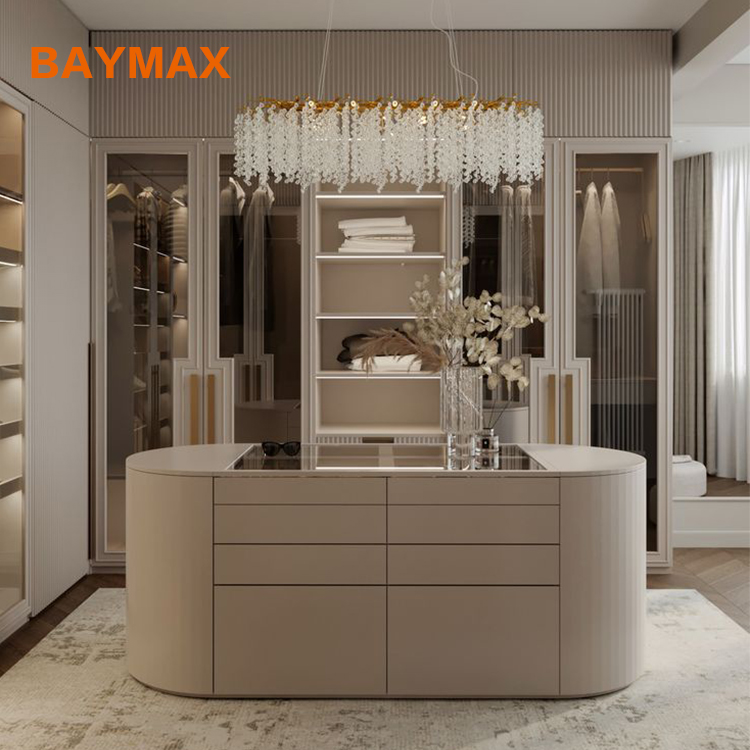 Dressing Room Closet Wardrobe Center Island With Storage Drawer For Villa