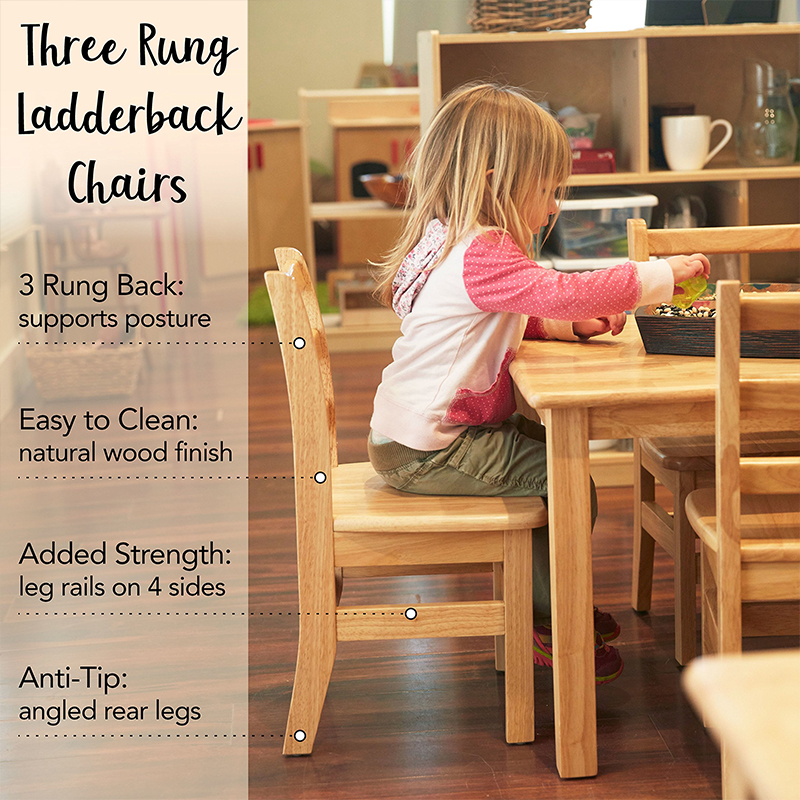 Montessori Solid Wood Table and Chairs Daycare Furniture Preschool Kindergarten Nursery School Kid Learning Table Classroom Use