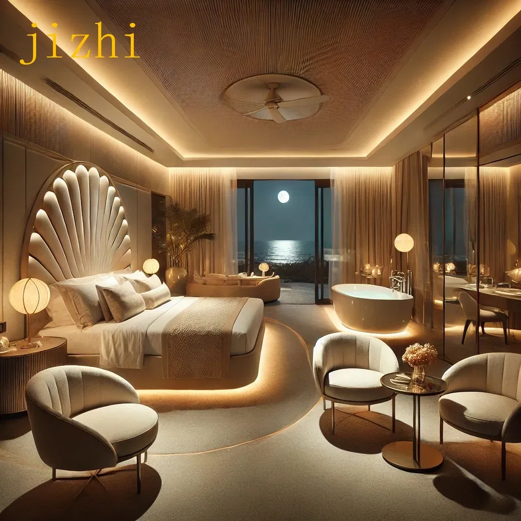 Eco-Friendly Hotel Bedroom Furniture FSC Certified Sustainable Wooden Hotel Bedroom Set with Anti-Scratch Surface for Hotel Suit
