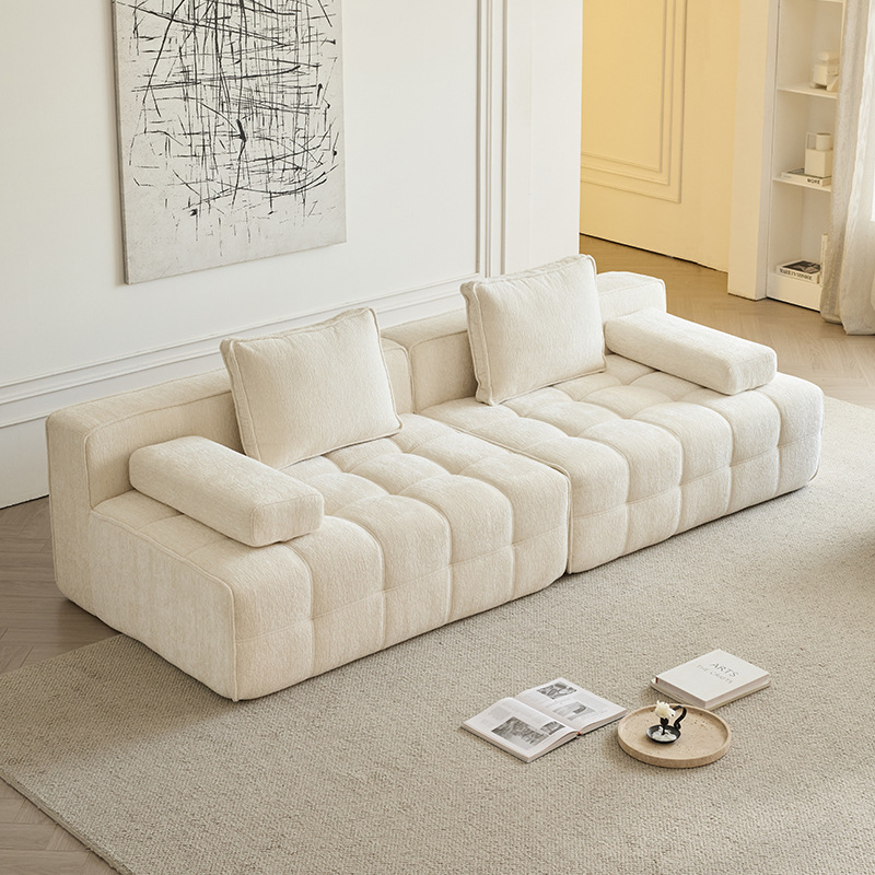 Boneless Lazy Sofa with Full Sponge Compact Design Velvet Fabric for Small Apartments Vacuum Compressed Module for Villa Use