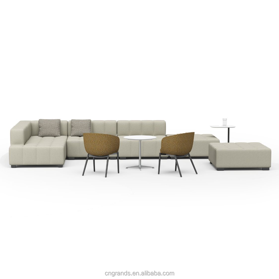Grands Furniture Modern Modular Colorful Fabric Sectional Cubicle Sofa for Office Lounge Reception Area Waiting Hospital Lobby