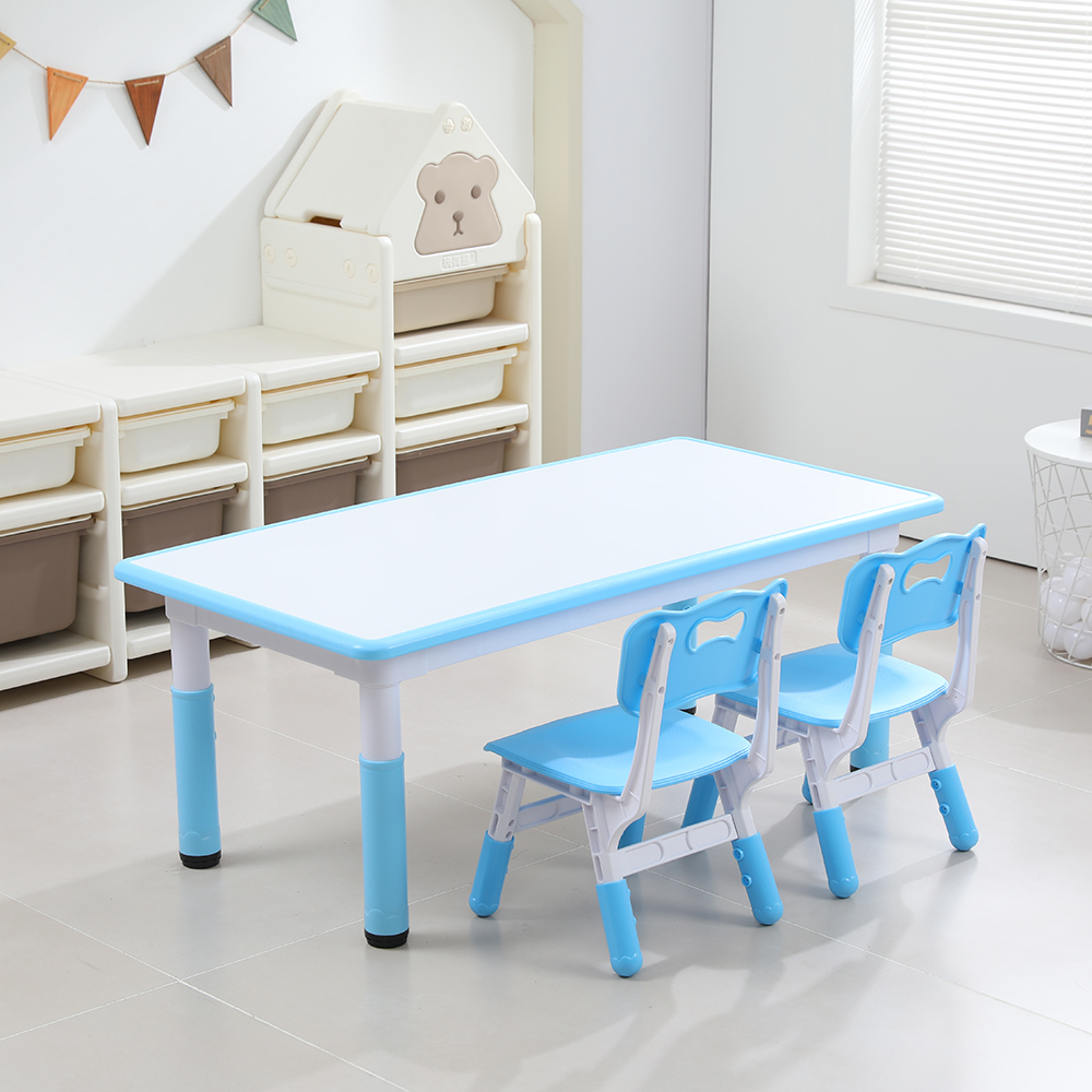Kids Daycare Furniture Table and Chair Set Height Adjustable Toddler Table Chairs Set Kid Activity ArtTable Children Study Desk