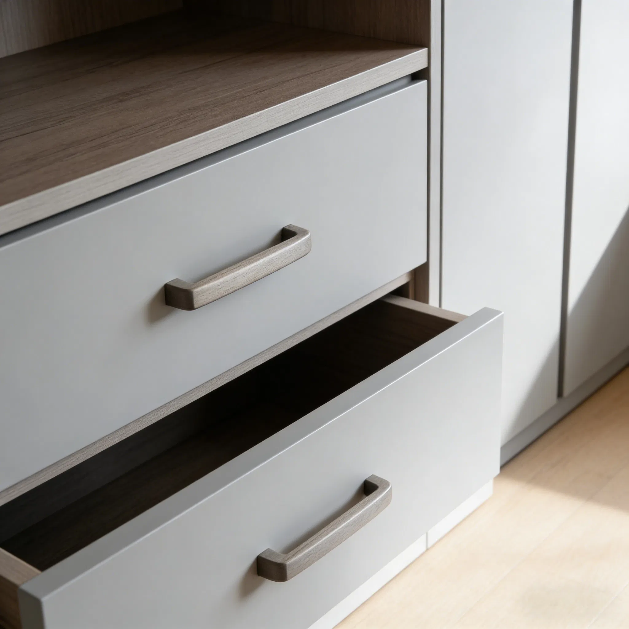 Hanging Rail 18mm Thickness Eco-Friendly Sustainable High-Gloss Bedroom Furniture Factory Modular Wardrobe
