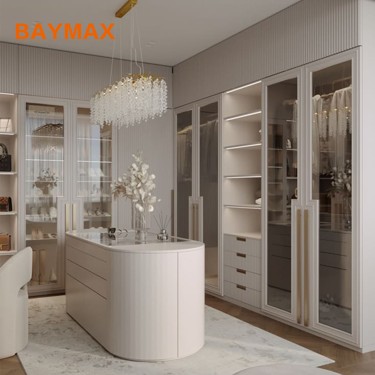 Dressing Room Closet Wardrobe Center Island With Storage Drawer For Villa