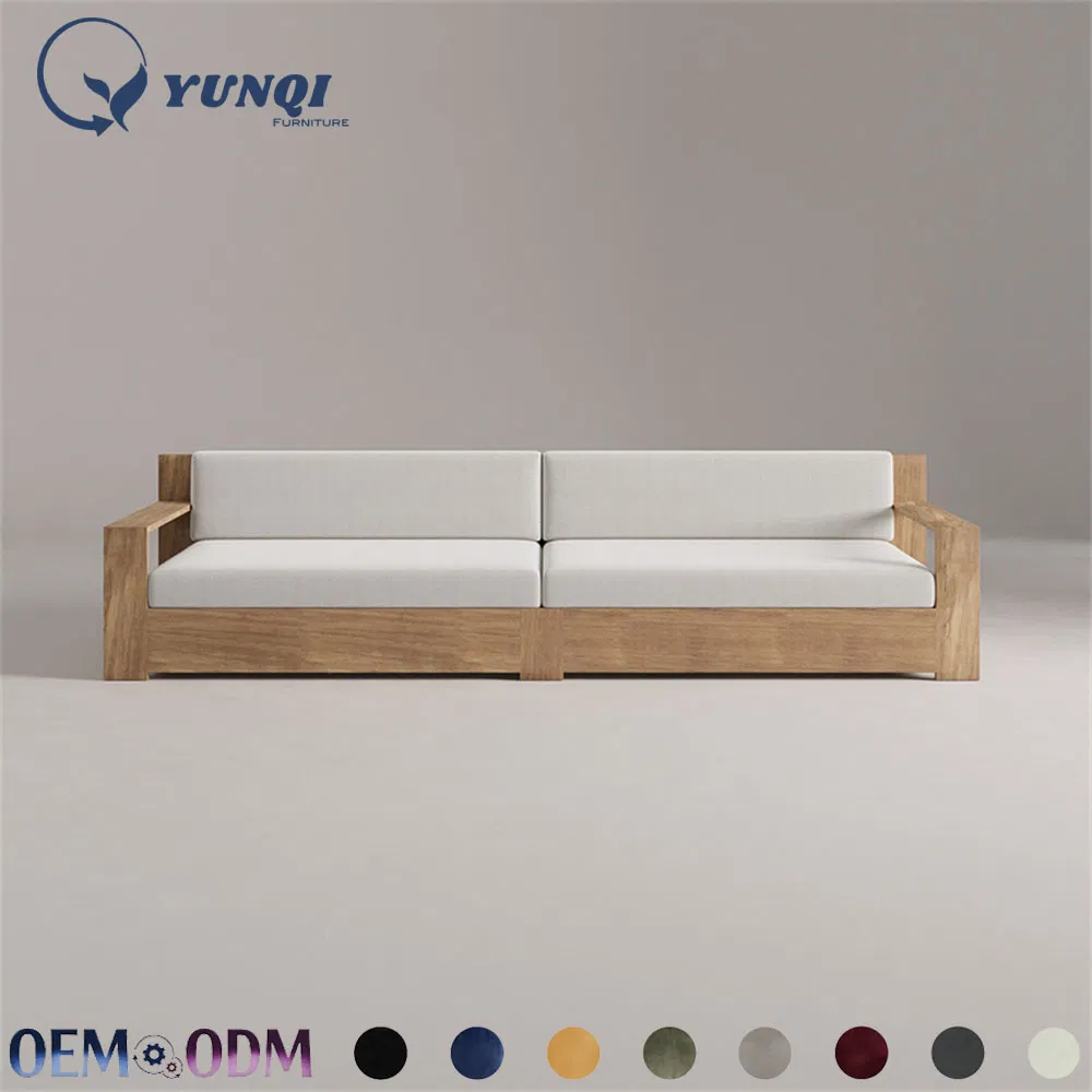 More Design Sustainable Teak Wood Outdoor Loveseat Sofa Eco-Friendly Garden Furniture