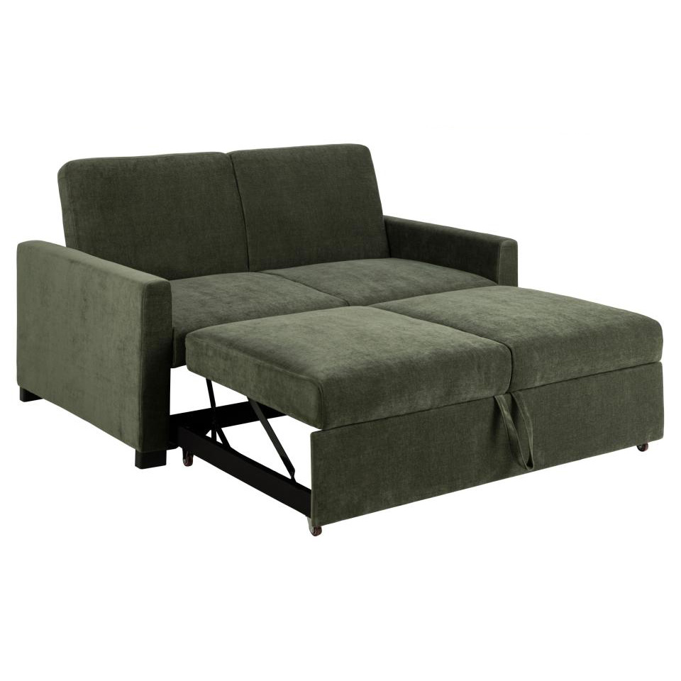 Modern Fabric Sofa Bed with Storage Space 2-in-1 Sleeper Sofa for Small Apartment