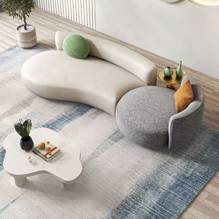 GEDO Modern Minimalist Modular Sectional Sofa Living Room Home Irregular Beauty Salon Curved Homestay Furniture