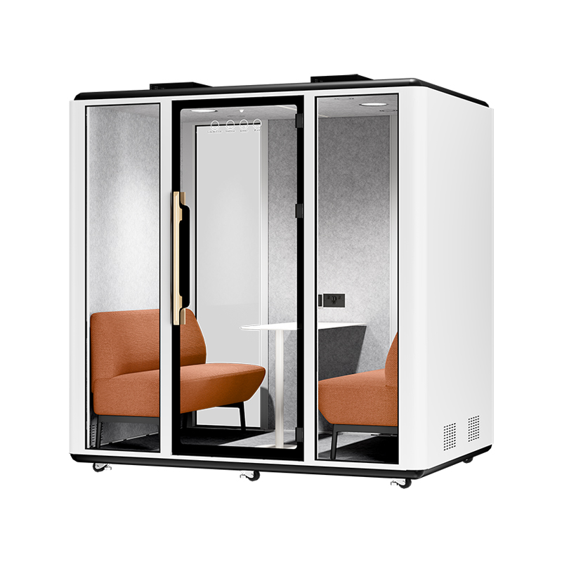 Technical details of four-person silent cabin long strip sofa with iron high-legs