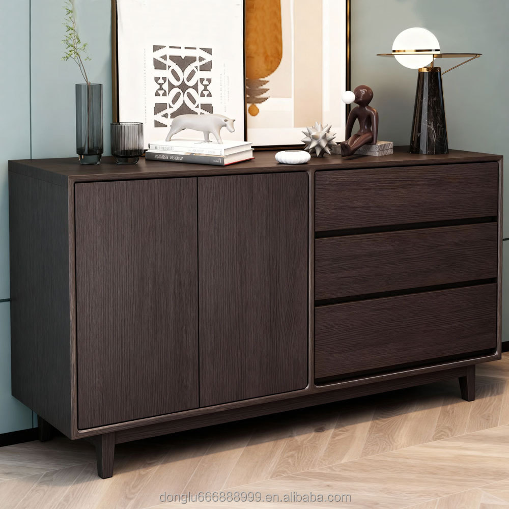 Modern Luxury Solid Wood Sideboard Cabinet Detail 2