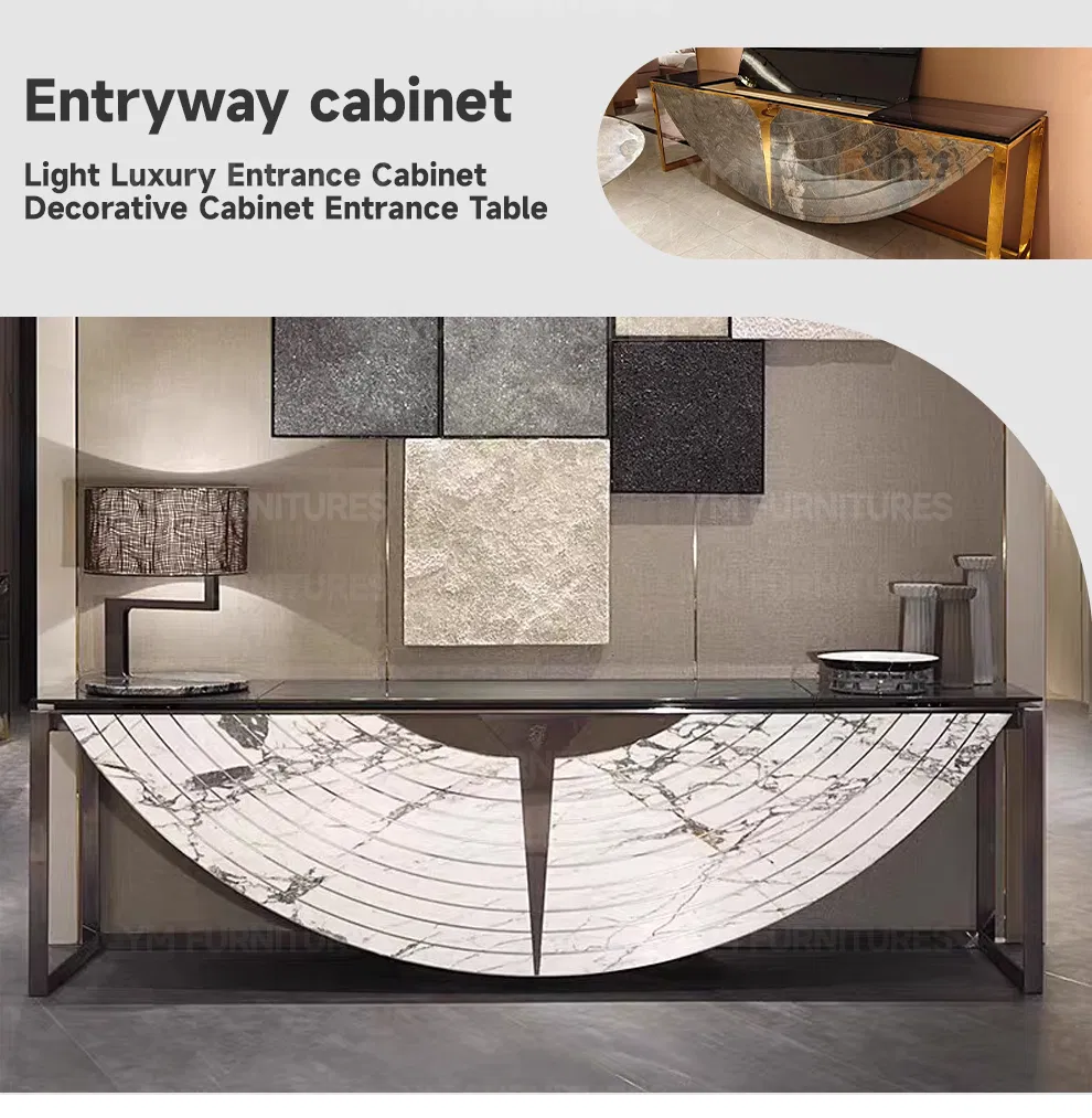 Modern Furniture Decorative Hallway Living Room Buffet Cabinets Silk Road Patterned Accent Sideboard