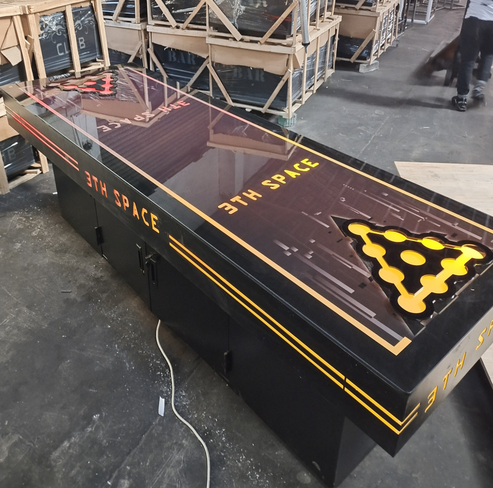 Wholesale LED - Lit Bar Table for Nightclub Gaming Event and Party Use with Customizable Neon Design