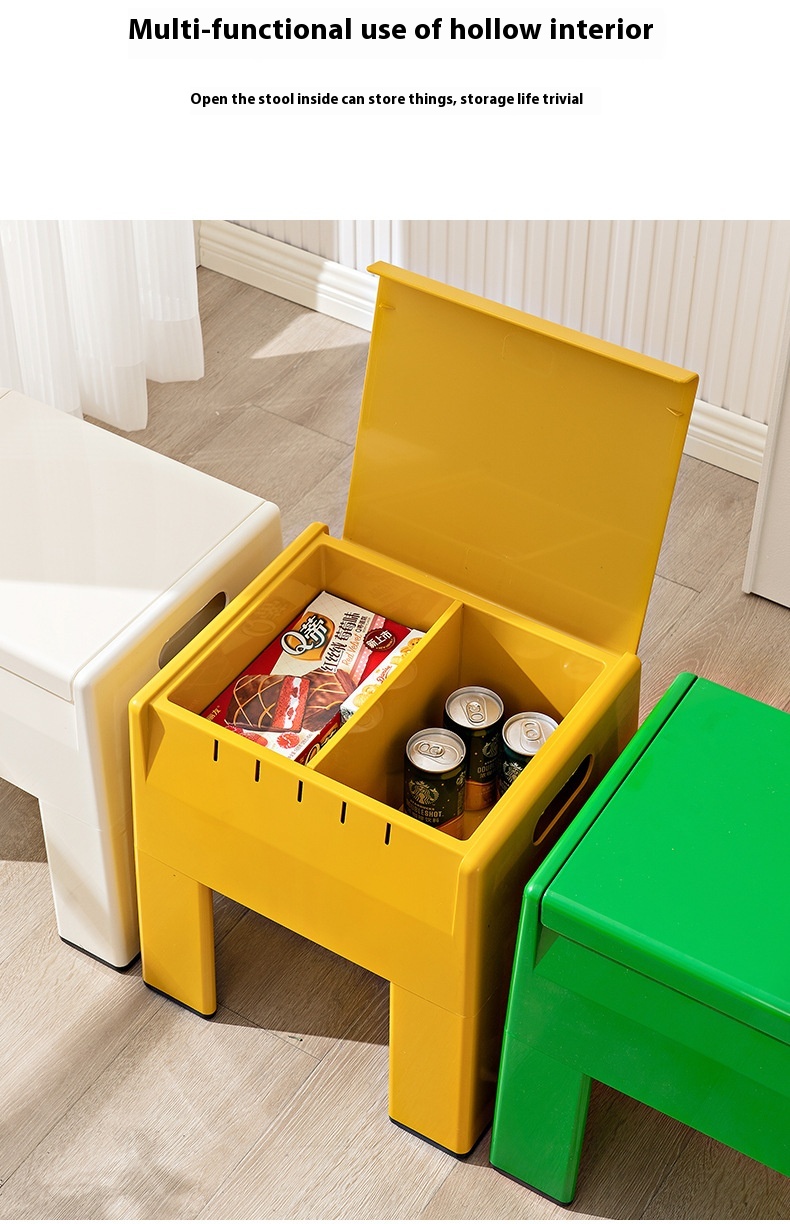 Modern Simple Home Entrance Hallway Storage Multi-Function Shoe Changing Stool Plastic Ancient Internet Celebrity Clothing Store