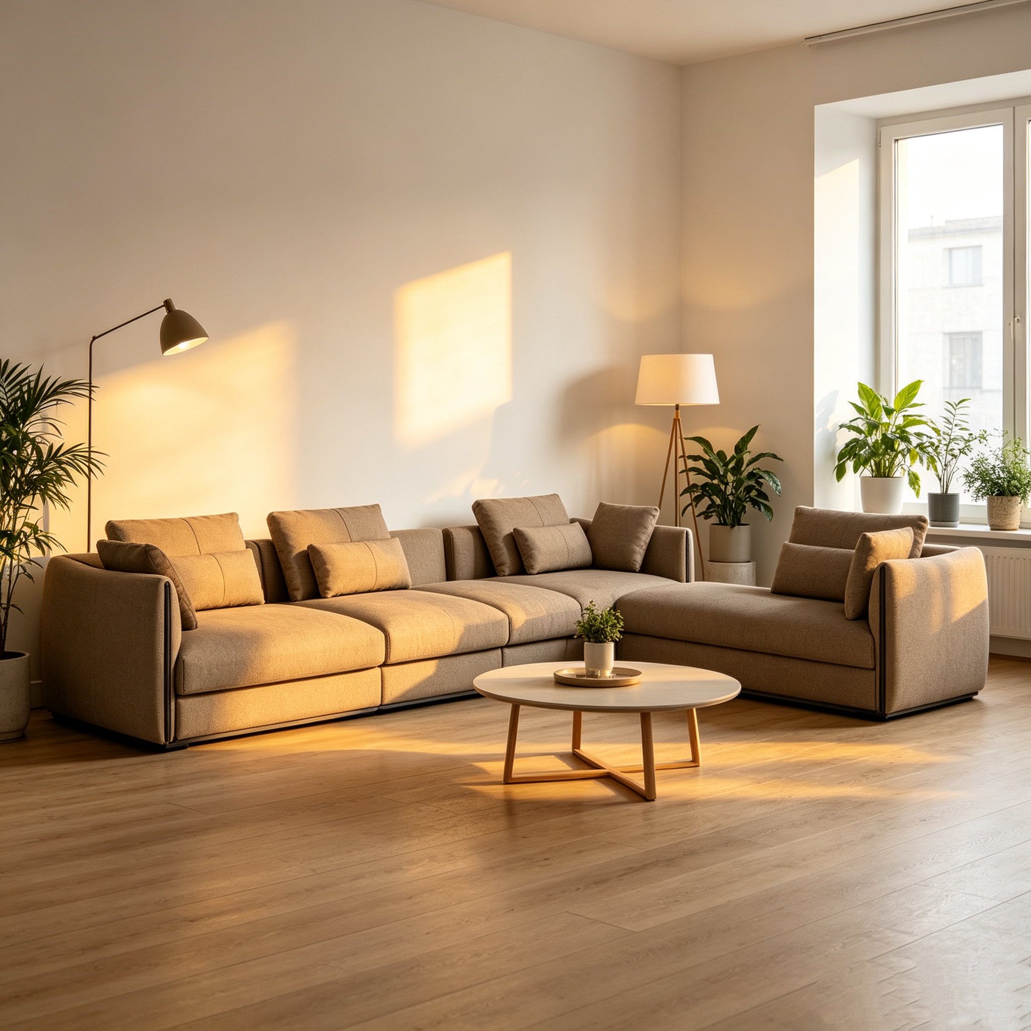 Minimalist Stylish Square Sofa Genuine Leather Cover Sponge Sleek Design for Modern Living Spaces Durable Eco-Friendly Family