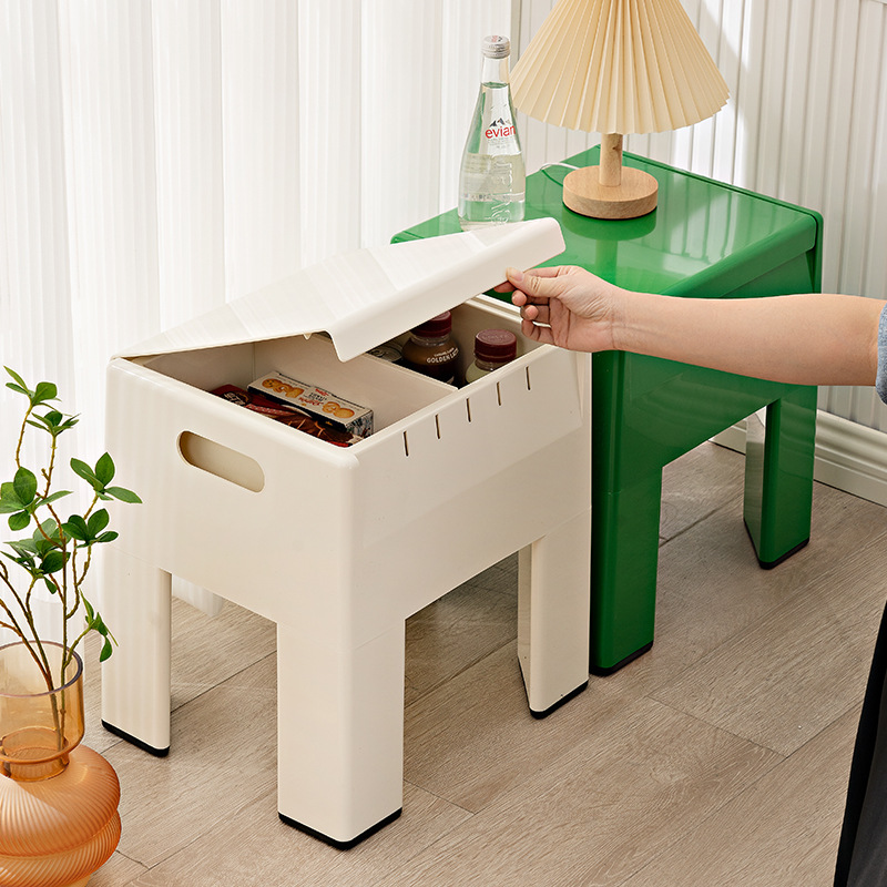 Modern Simple Home Entrance Hallway Storage Multi-Function Shoe Changing Stool Plastic Ancient Internet Celebrity Clothing Store