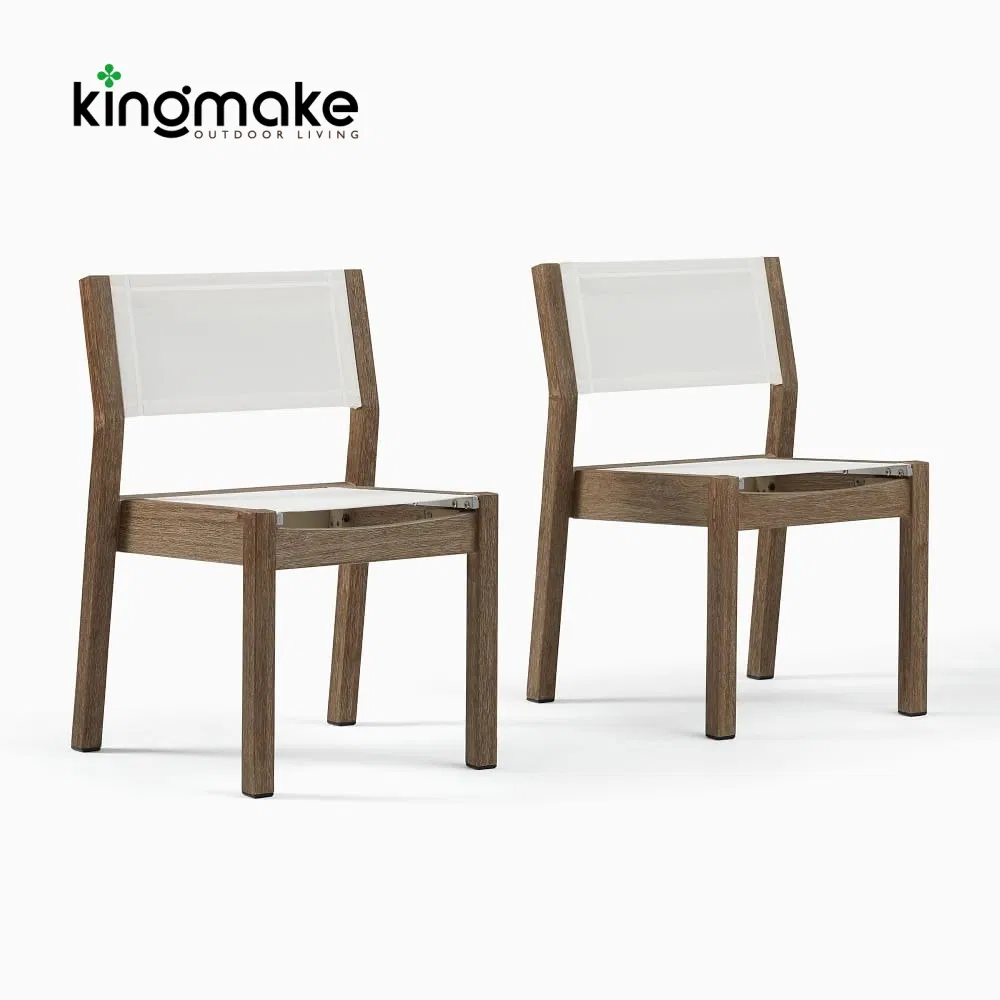 Eco-Friendly Sustainable Teak Wood Patio Outdoor Garden Furniture Dining Set for Restaurant
