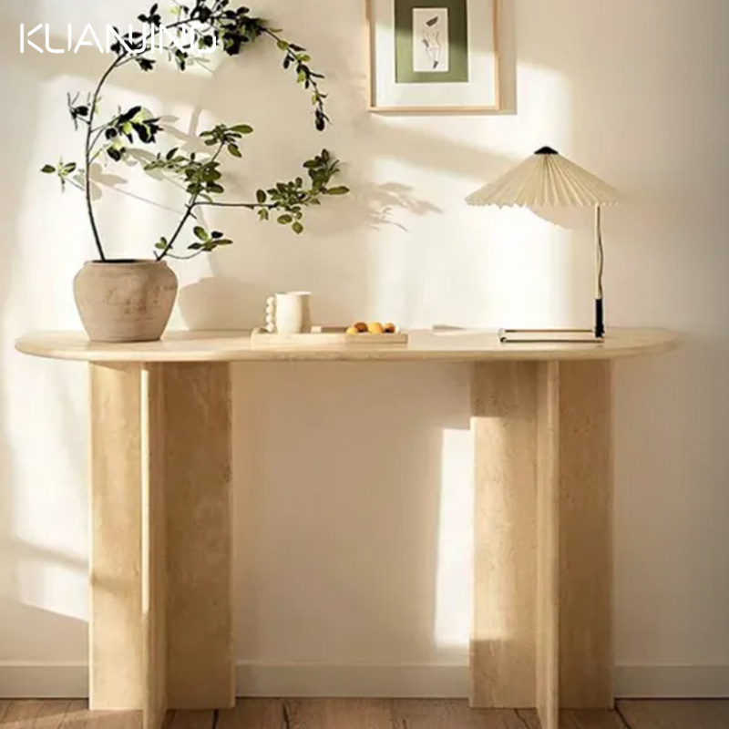 Luxury Marble Top Base Hallway Corner Entryway Console Table Porch Desk Home Decoration Furniture