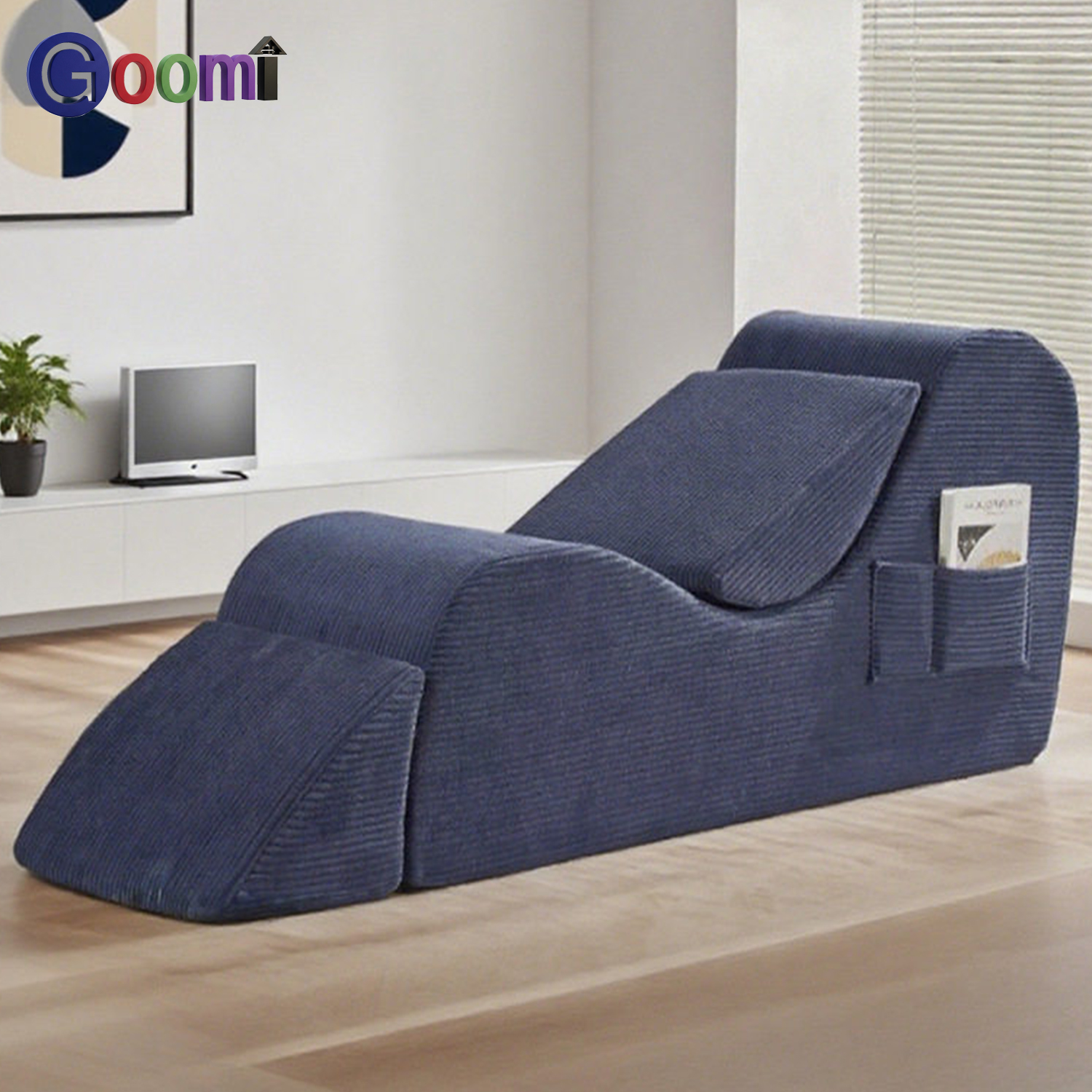 Compact Compressed Irregular Sofa Chair Couple Chaise Lounge Yoga Lazy Lounger Small Space Furniture for Living Room Bedroom