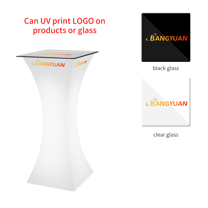Customized LOGO LED Pool Table High Table and Stool Set Bar LED Lighting Dining Table Party Disco