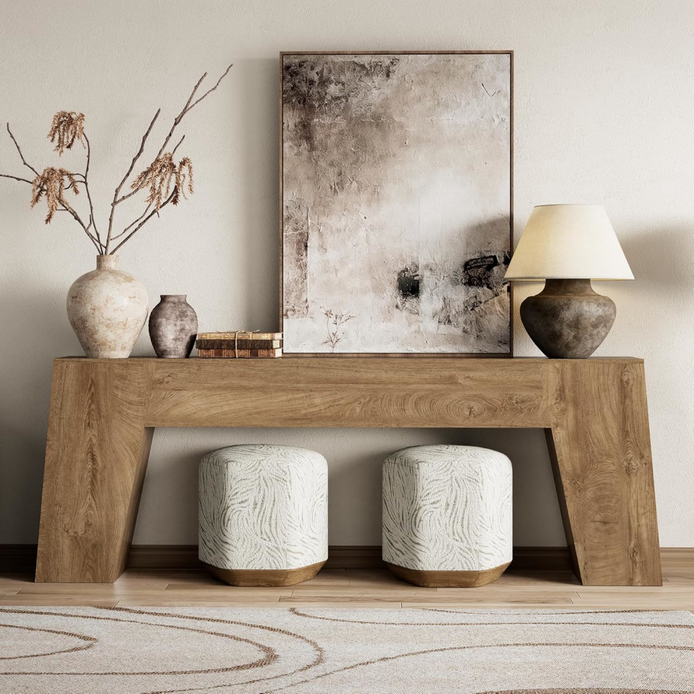 Extra Long Sofa Console Table, Large Farmhouse Wood Behind Couch Table, Modern Accent Entrance Table for Foyer Hallway Entryway