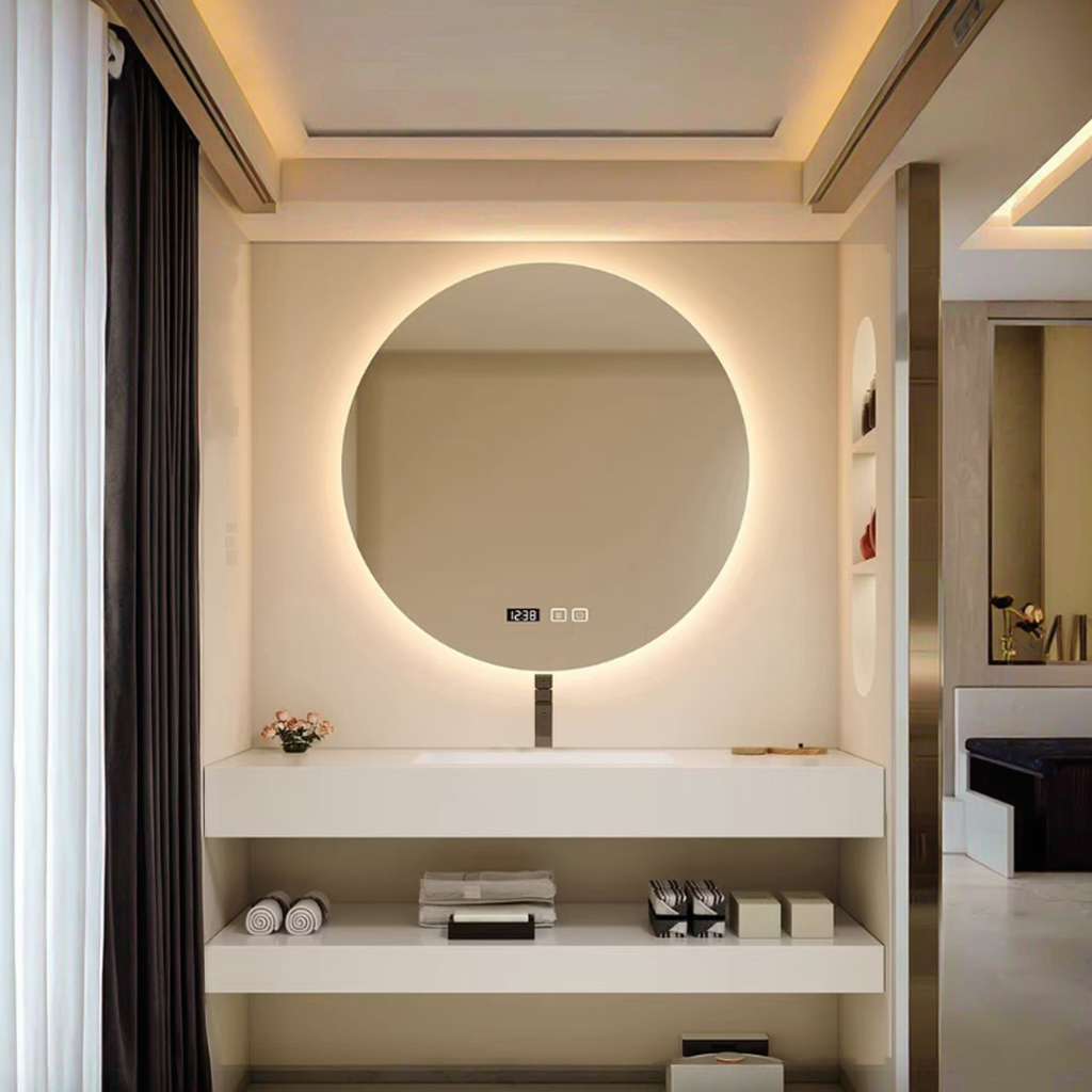 Modern Minimalist Double-Layer Rock Board Basin Bathroom Cabinet Lacquer Finish Integrated Ceramic Seamless Wash Waterproof