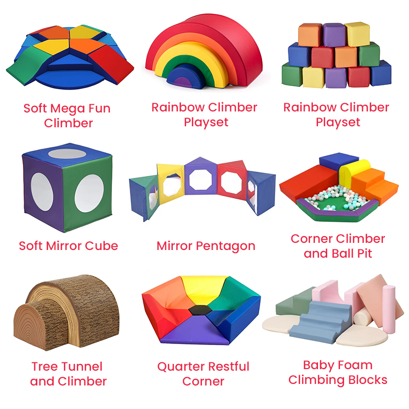 Montessori Soft Play Foam Furniture Set for Infants Toddlers Nursery Daycare Kindergarten Climbing Seating Activity Furniture