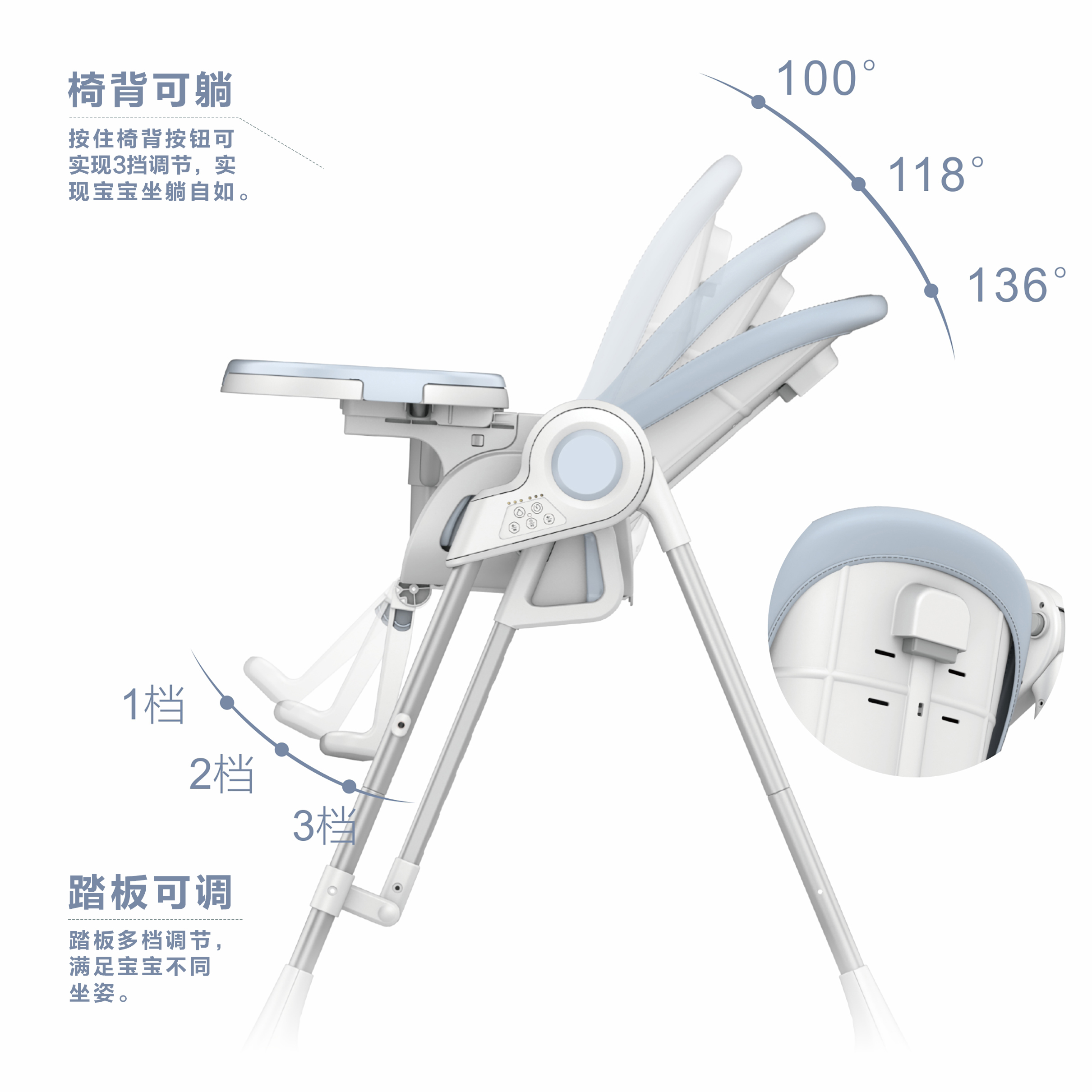 Modern Intelligent Automatic Electric Baby Swing High Chair and Highchair Rocking Chair for Babies Kids Furniture Aged 0-3 Years